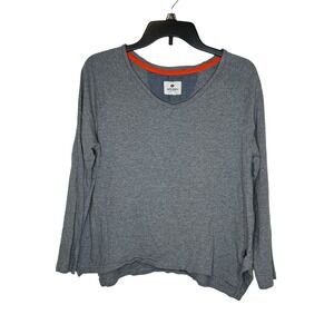 Sperry Women's Top Cotton Scoop Neck‎ Long Sleeve Loose Fit Tee Shirt Gray Small